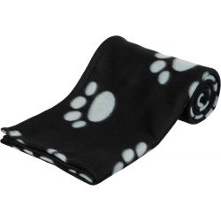 Couverture Barney, polaire:150 × 100 cm, noir/gris